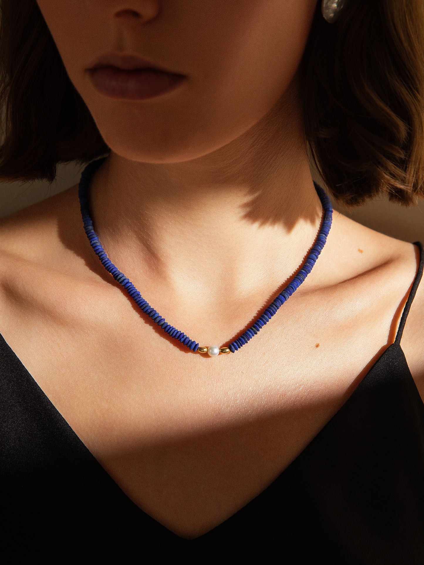 Lapis Lazuli and Pearl Necklace