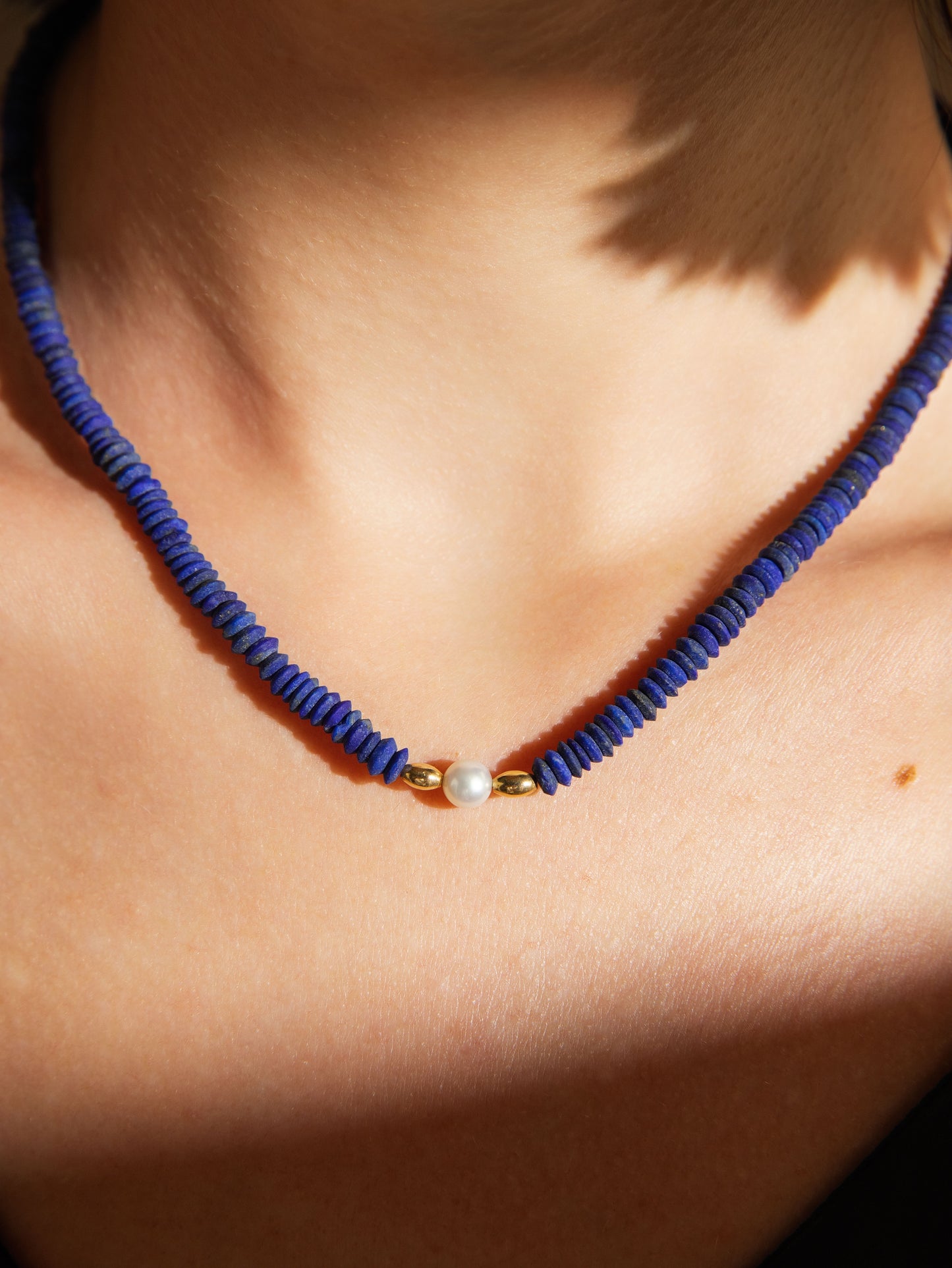 Lapis Lazuli and Pearl Necklace