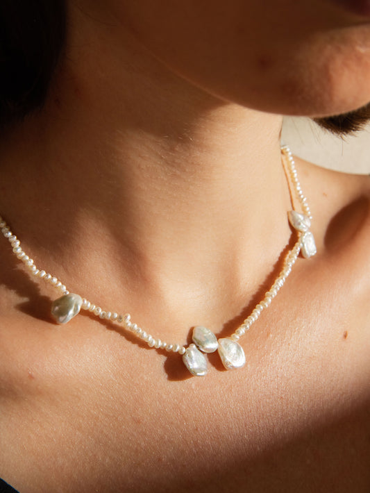 Petal Pearl Necklace